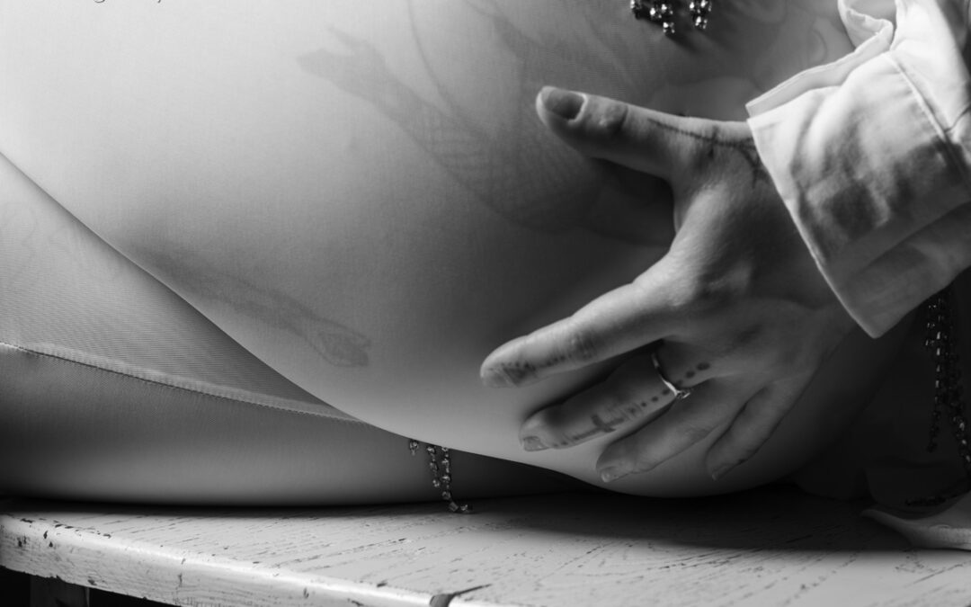 Jade In White Tights